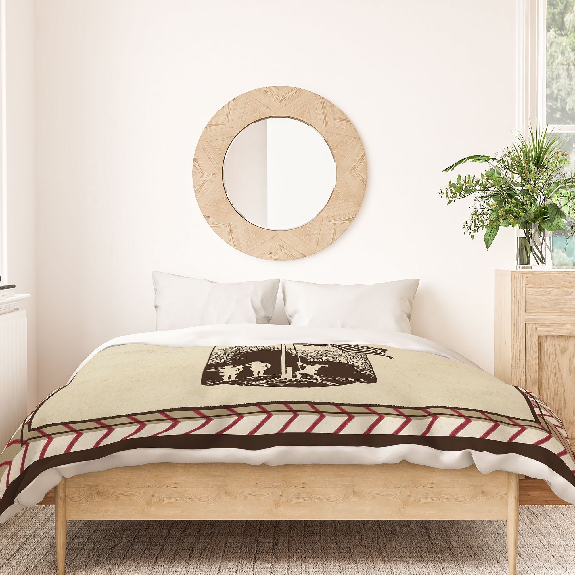 DENY Designs Flag Raisers Striped Square Duvet Cover