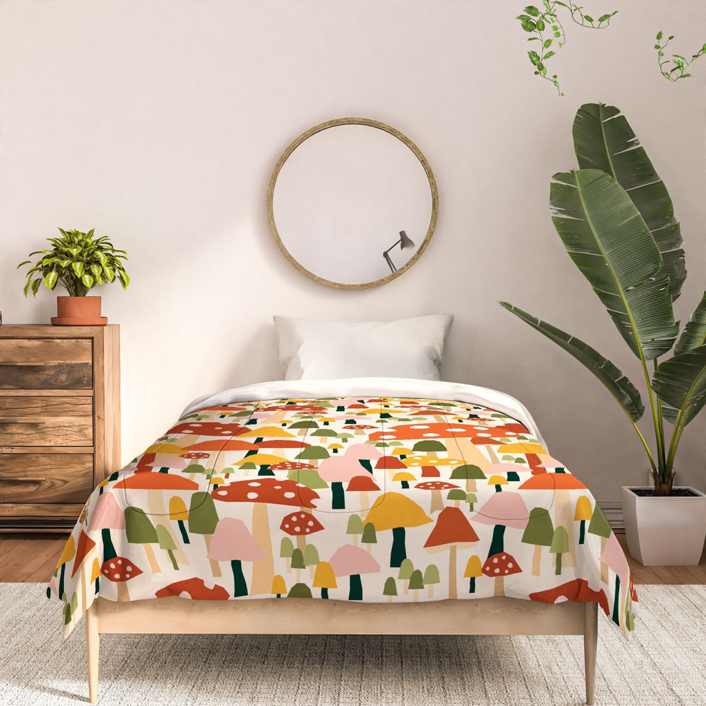 Valeria Frustaci autumnal mushrooms Comforter