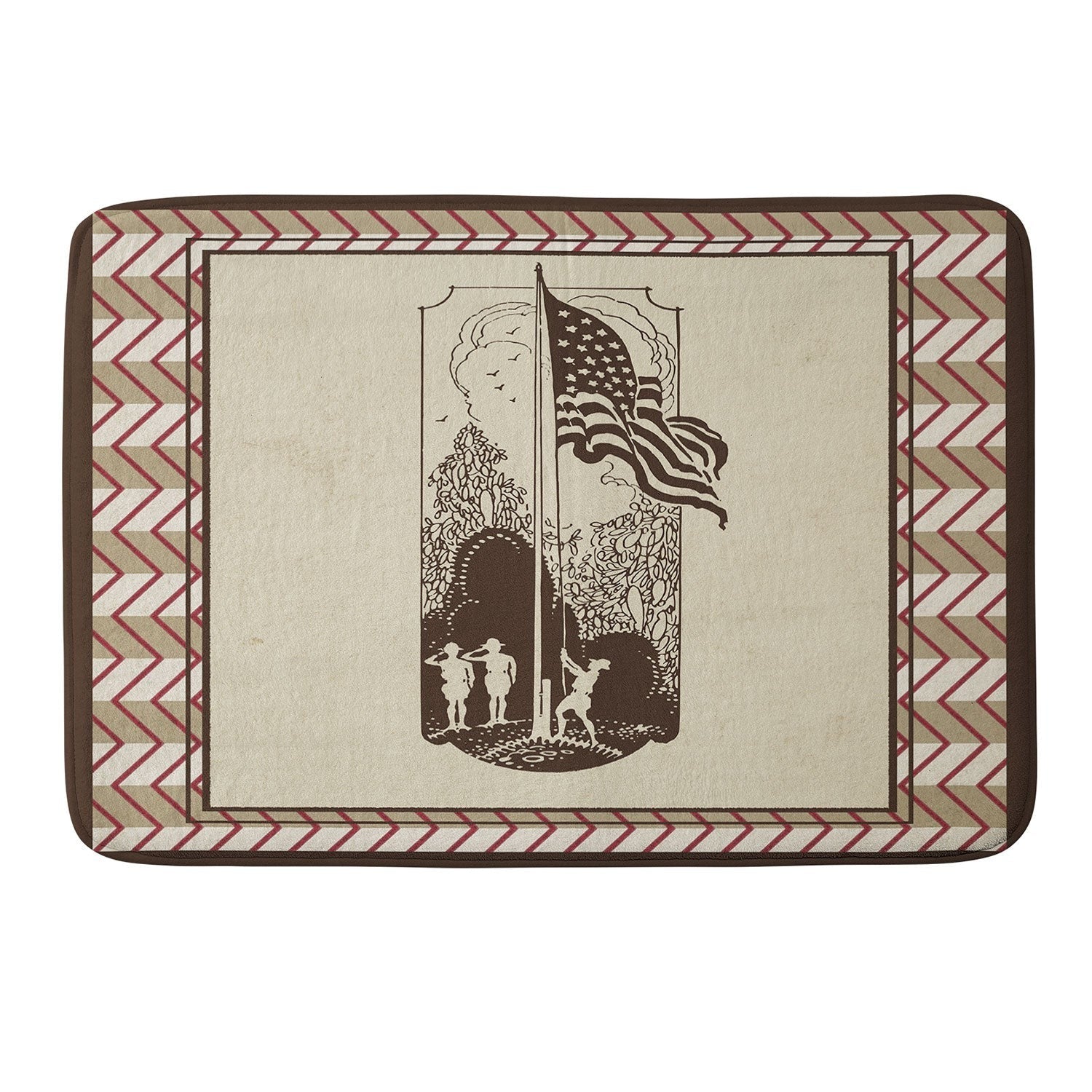 DENY Designs Flag Raisers Striped Square Memory Foam Bath Mat