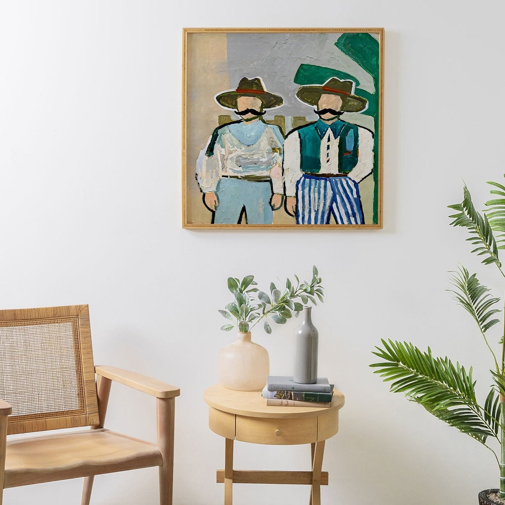 83 Oranges Side By Side Cowboy Edition Framed Wall Art