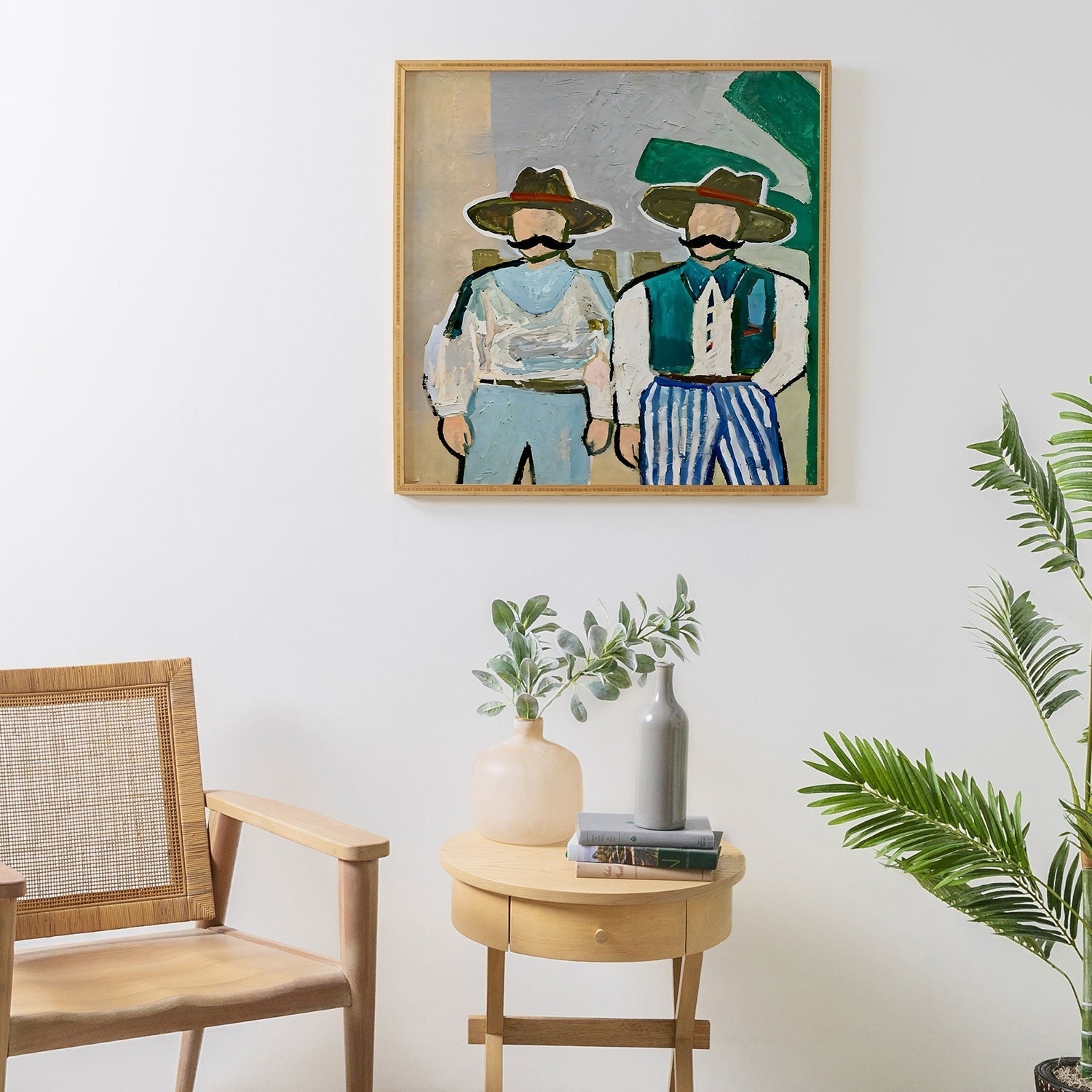 83 Oranges Side By Side Cowboy Edition Framed Wall Art