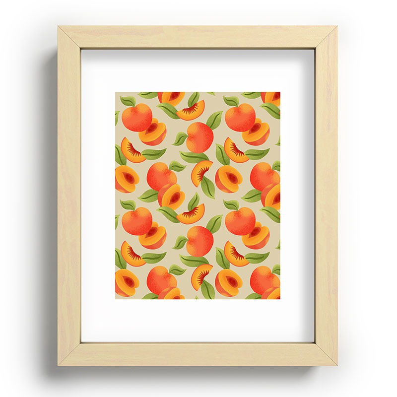Jessica Molina Peach Pattern Recessed Framing Rectangle