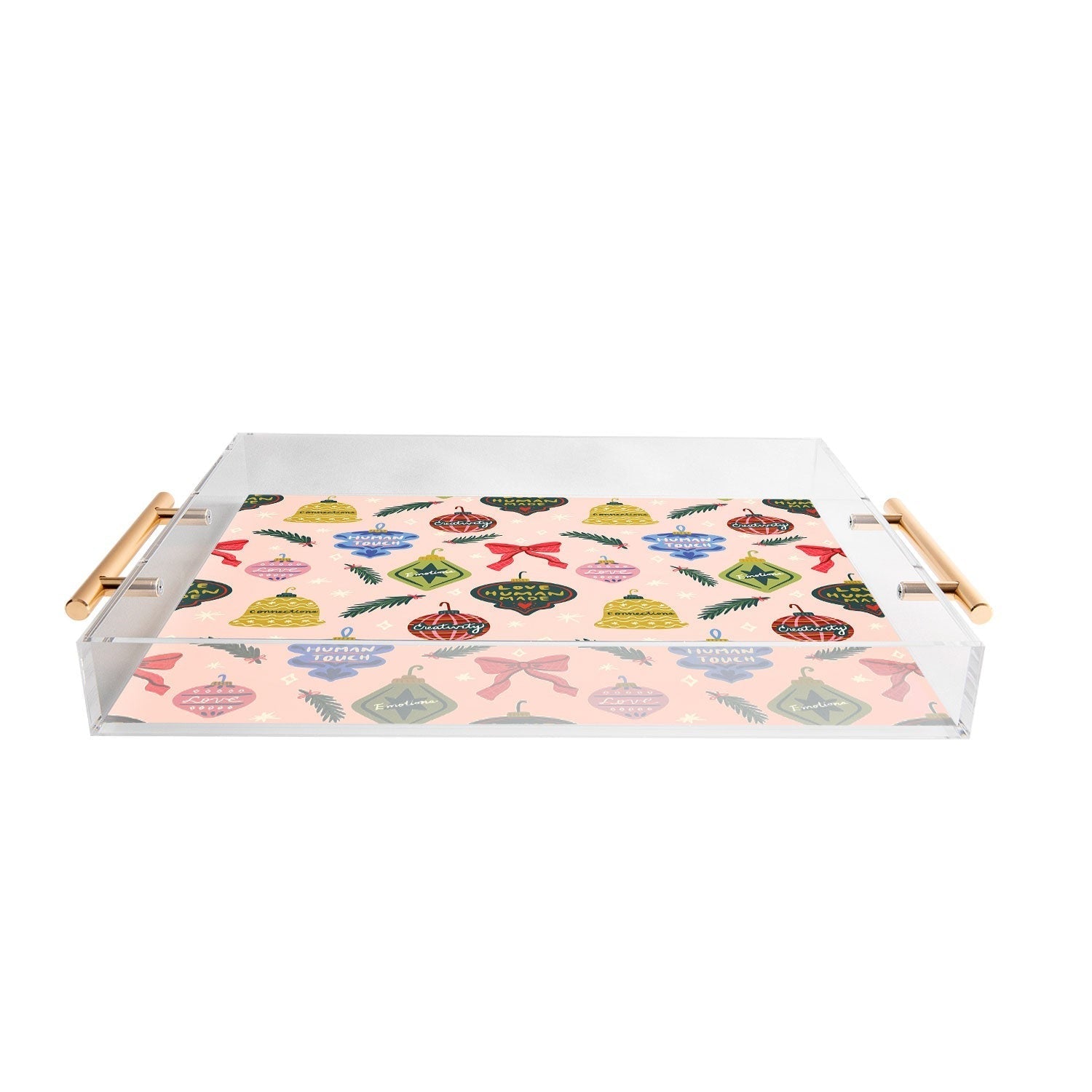 Design by Spark Love Human Made Christmas Ornaments Acrylic Tray
