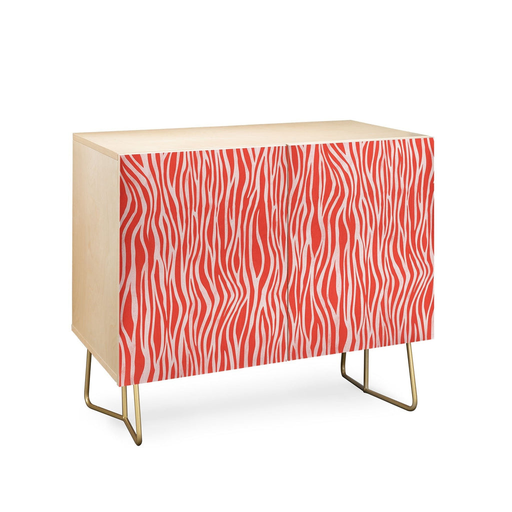 Avenie BR Red Zebra Stripe Credenza