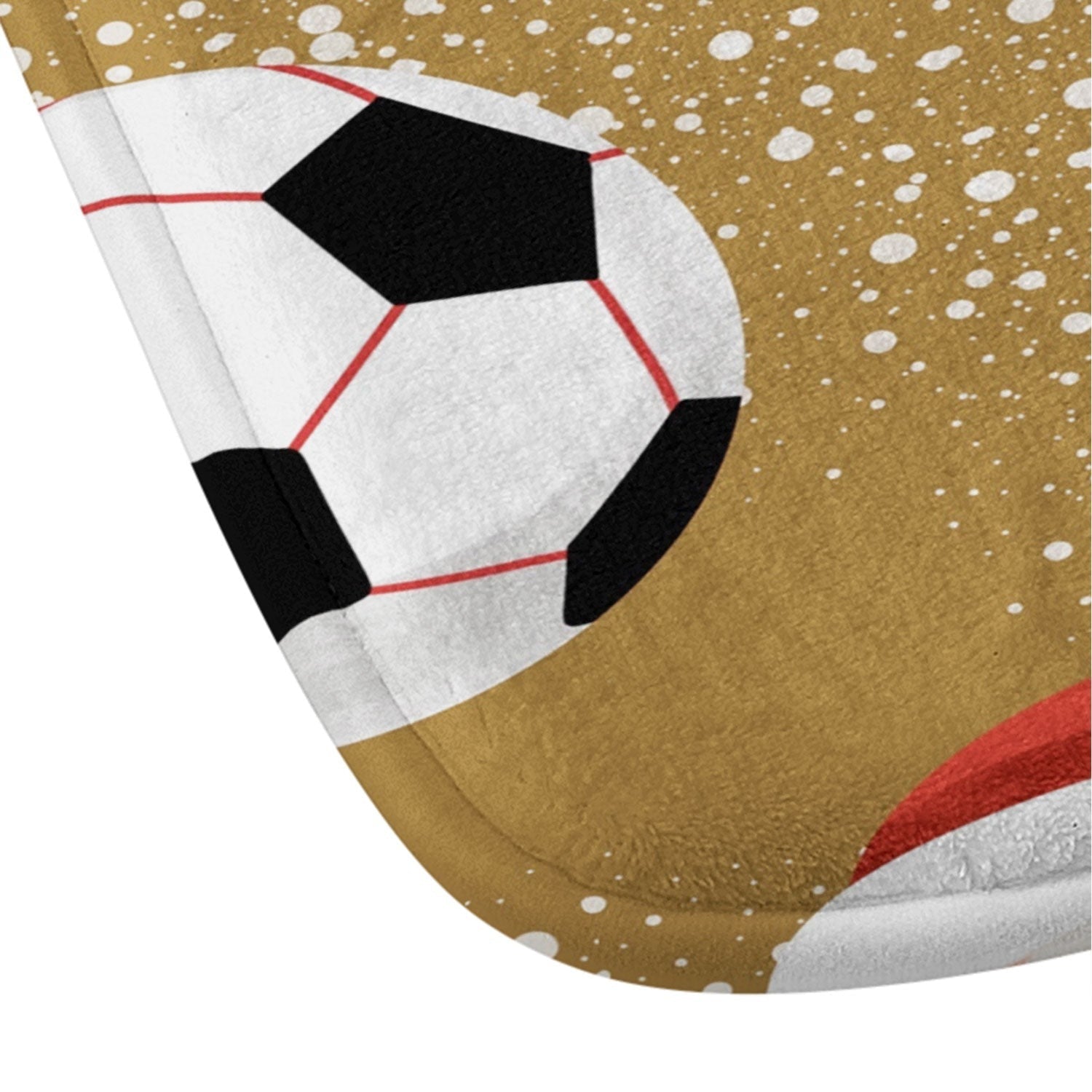 Design by Spark Sporty Soccer Santa Holiday Memory Foam Bath Mat