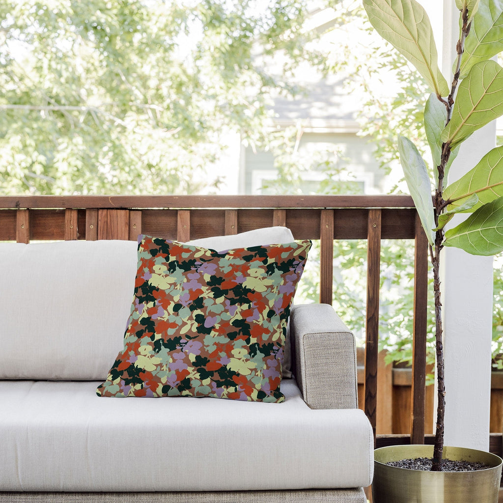 Marta Barragan Camarasa Retro Bloom Medley Outdoor Throw Pillow