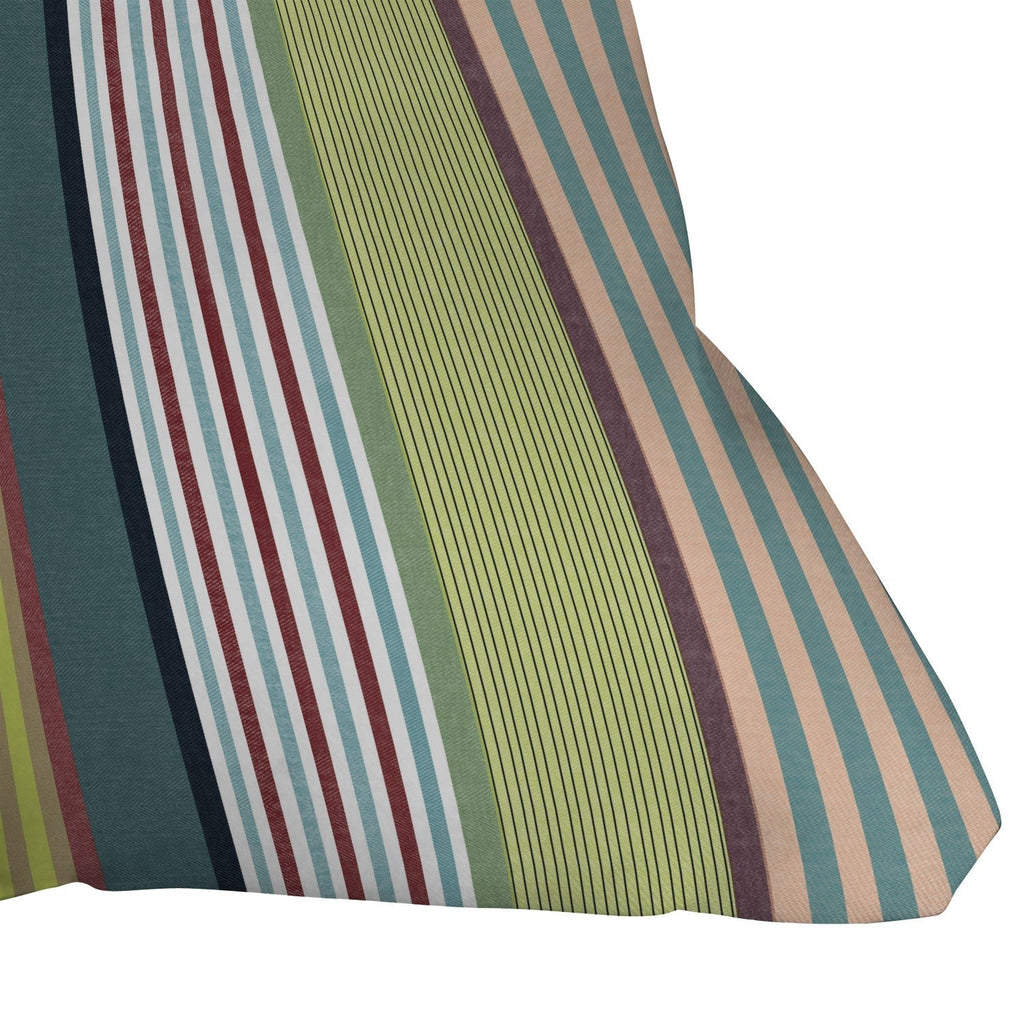 Marta Barragan Camarasa Colorful Stripe Delight Outdoor Throw Pillow