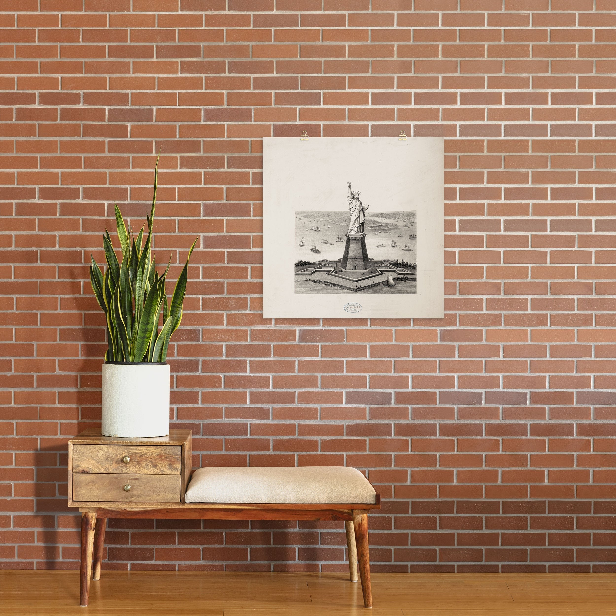 DENY Designs Vintage Lady Liberty Art Print