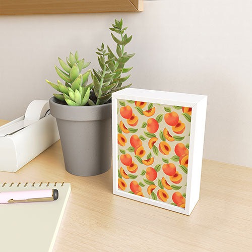 Jessica Molina Peach Pattern Framed Mini Art Print
