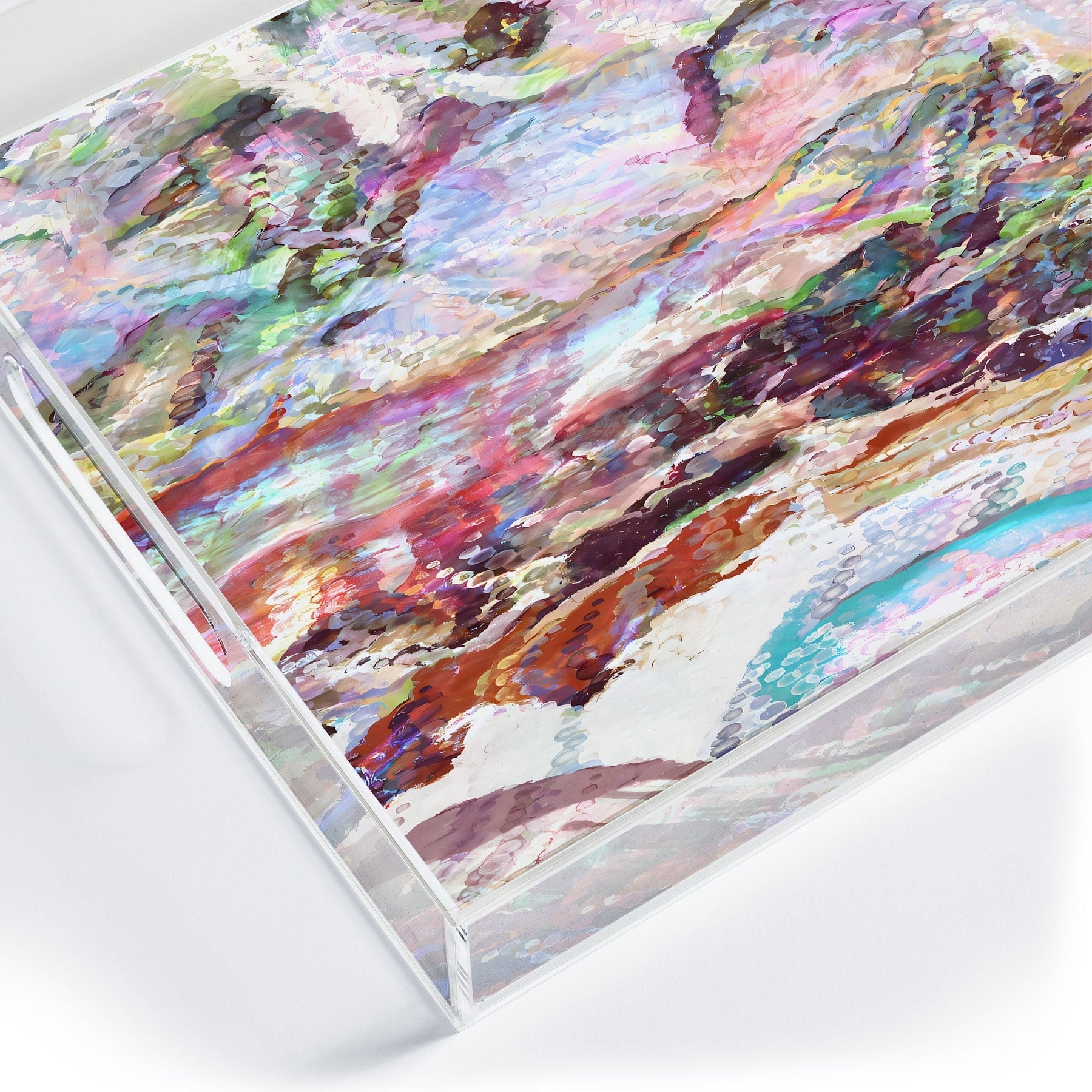 83 Oranges Sequin Haze Acrylic Tray