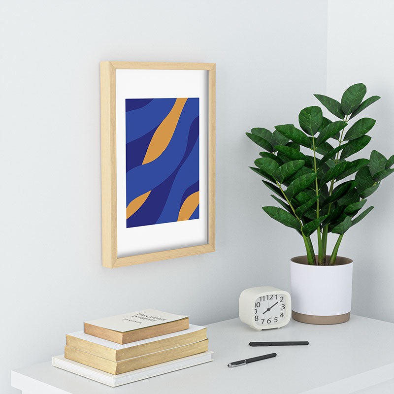 Camilla Foss Pebbles in Stream Recessed Framing Rectangle