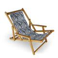 Avenie BR Navy Tiger Stripes Sling Chair