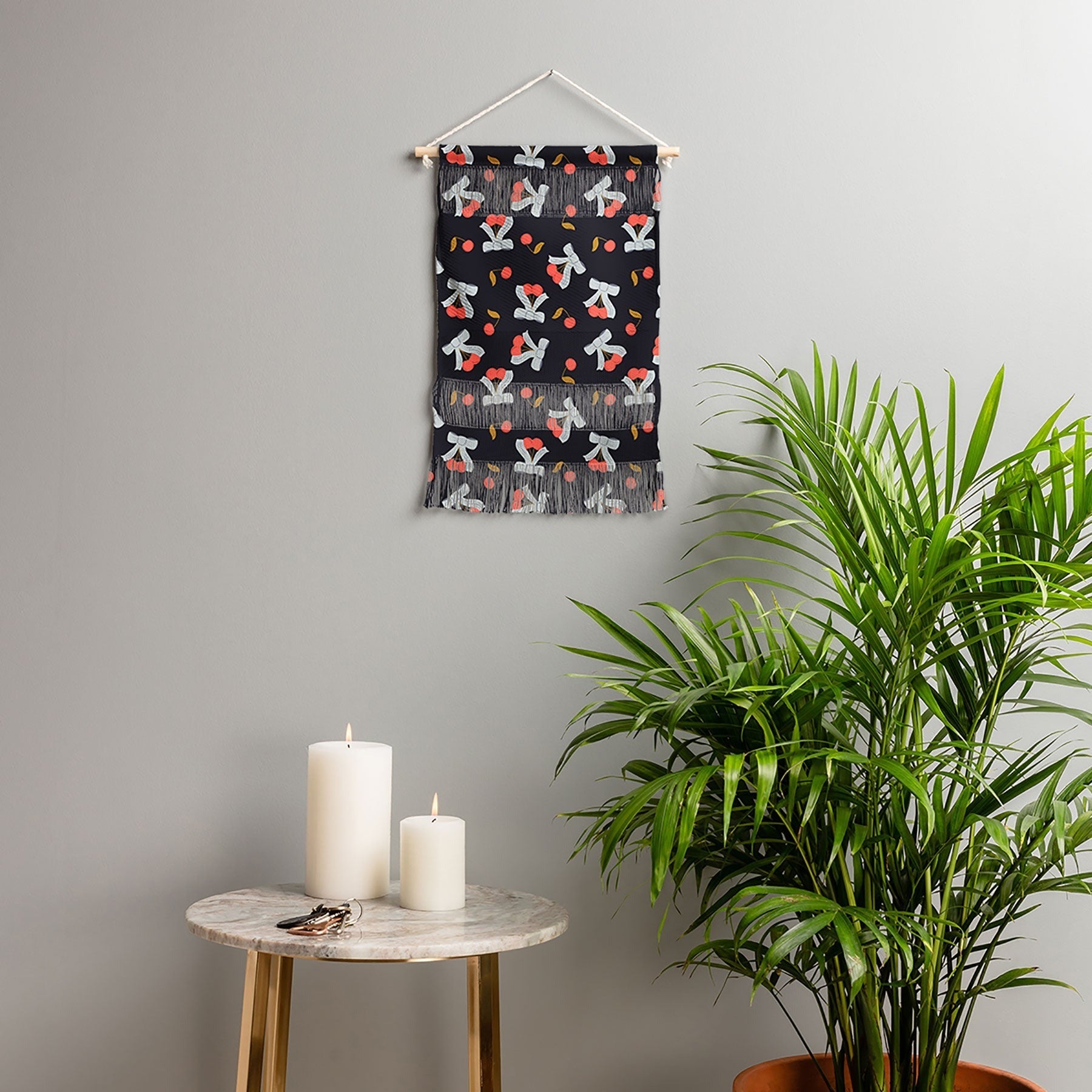Jennifer Labre Cherries and Bows Wall Hanging Portrait