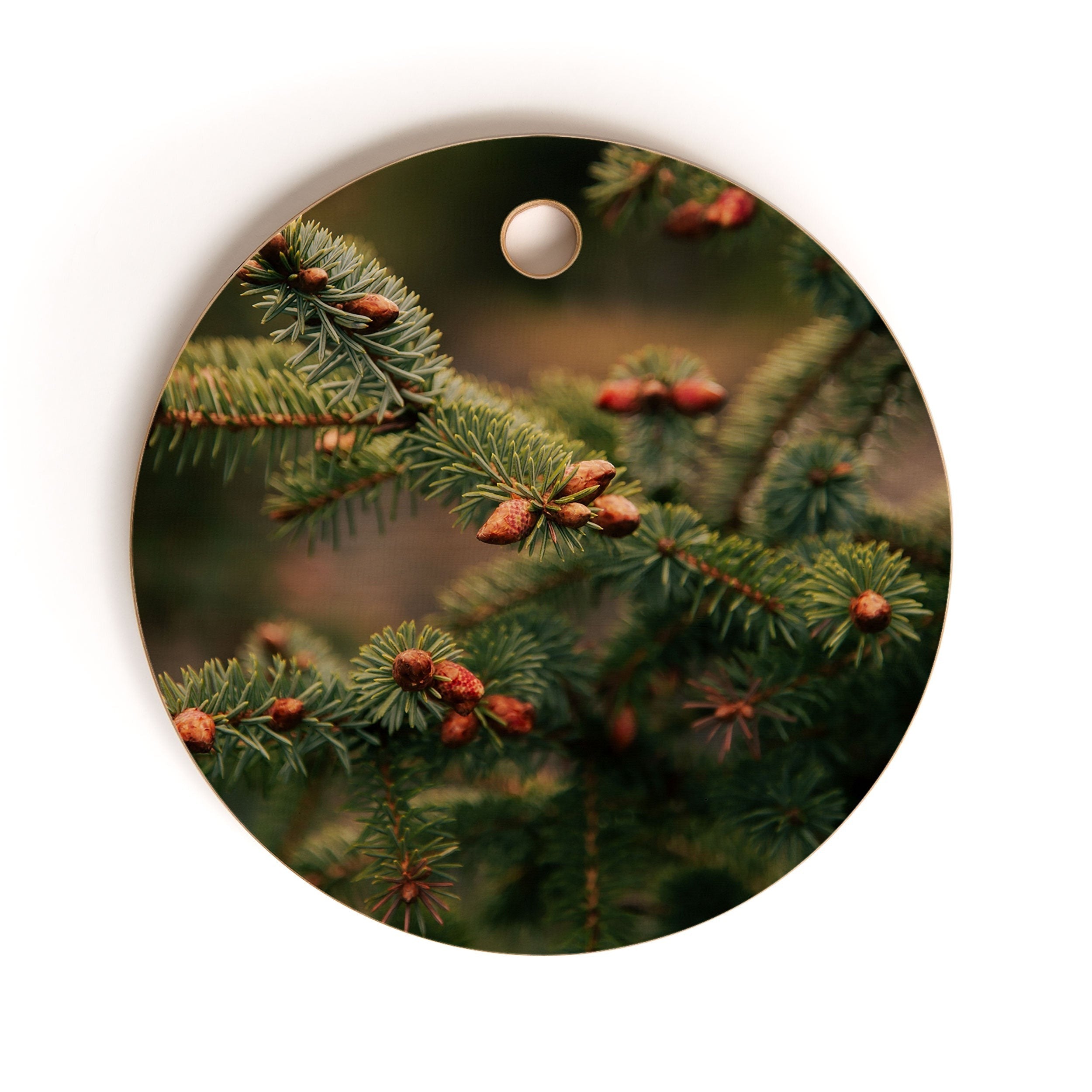 Hannah Kemp Spruce Tips Cutting Board Round