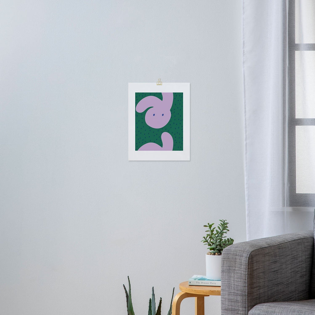 Camilla Foss Pebbles and Rabbit Art Print