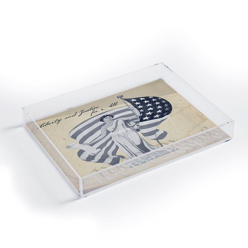 DENY Designs Liberty and Justice Woman Acrylic Tray