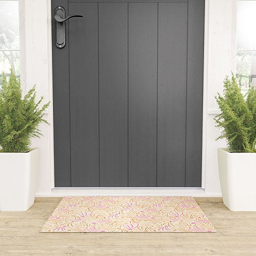 Little Om Pattern Shooting Stars cream Welcome Mat