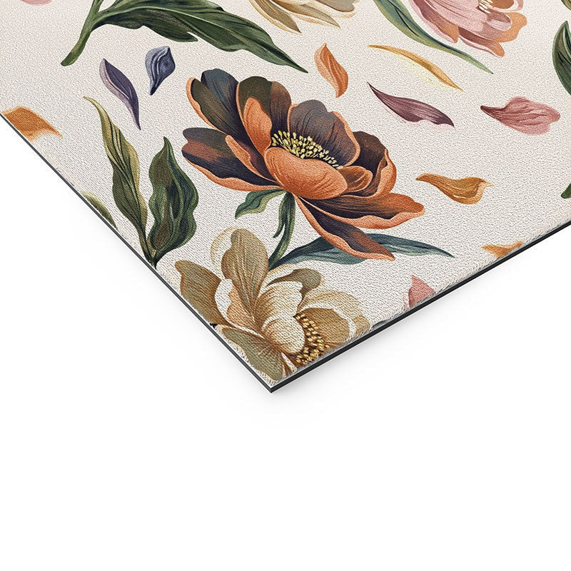 Marta Barragan Camarasa Hand Painted Peony Florals Welcome Mat