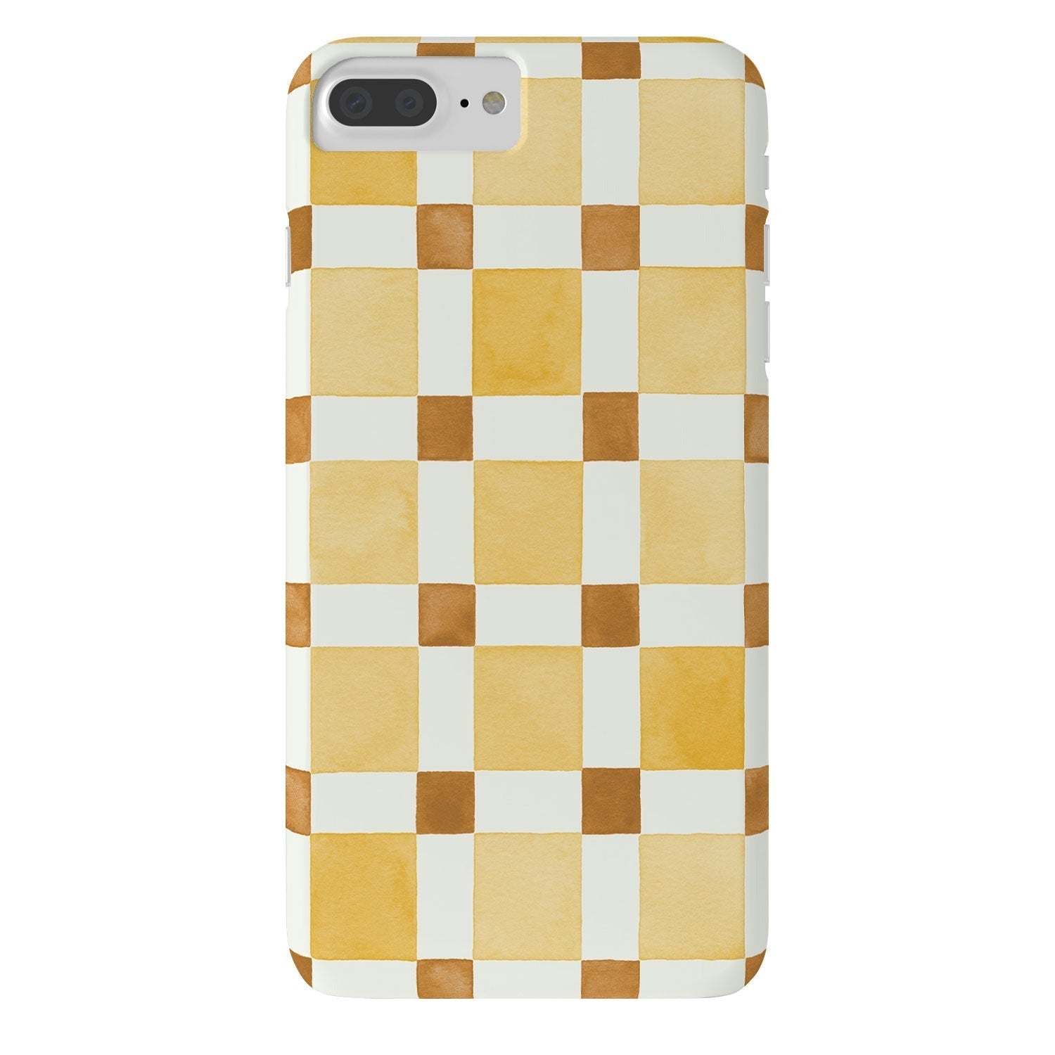 Ninola Design Everyday Artifact Checker Mosaic Tiles Geometry Yellow Phone Case