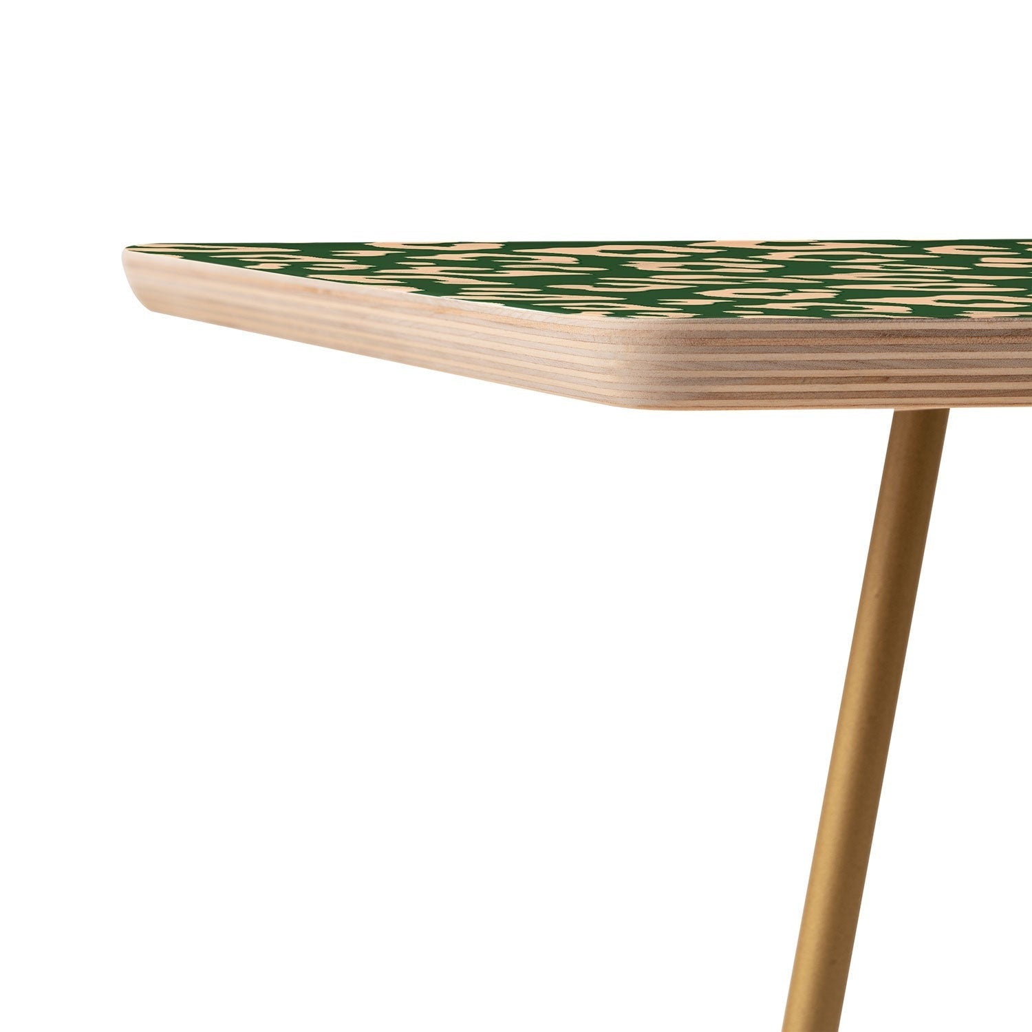 Avenie BR Cheetah Print In Green Side Table