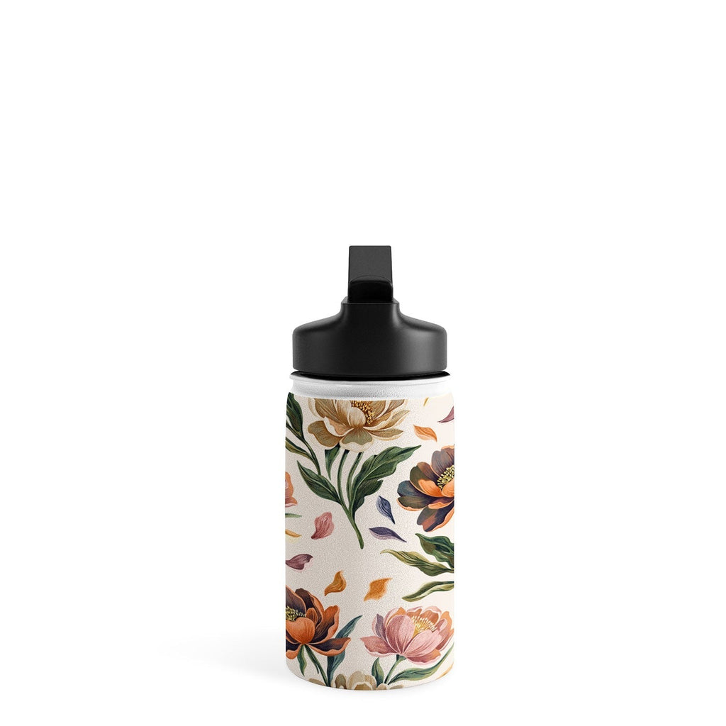 Marta Barragan Camarasa Hand Painted Peony Florals Water Bottle