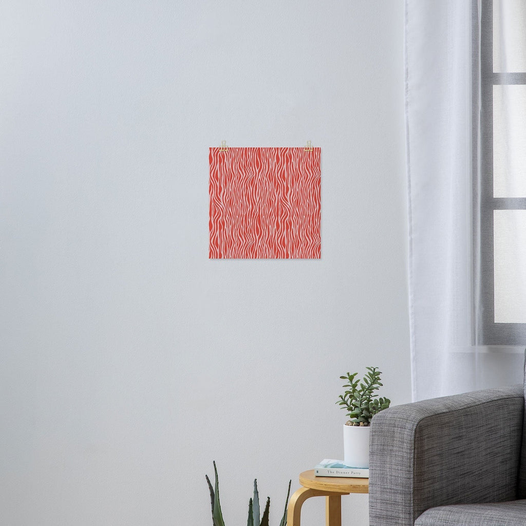 Avenie BR Red Zebra Stripe Art Print