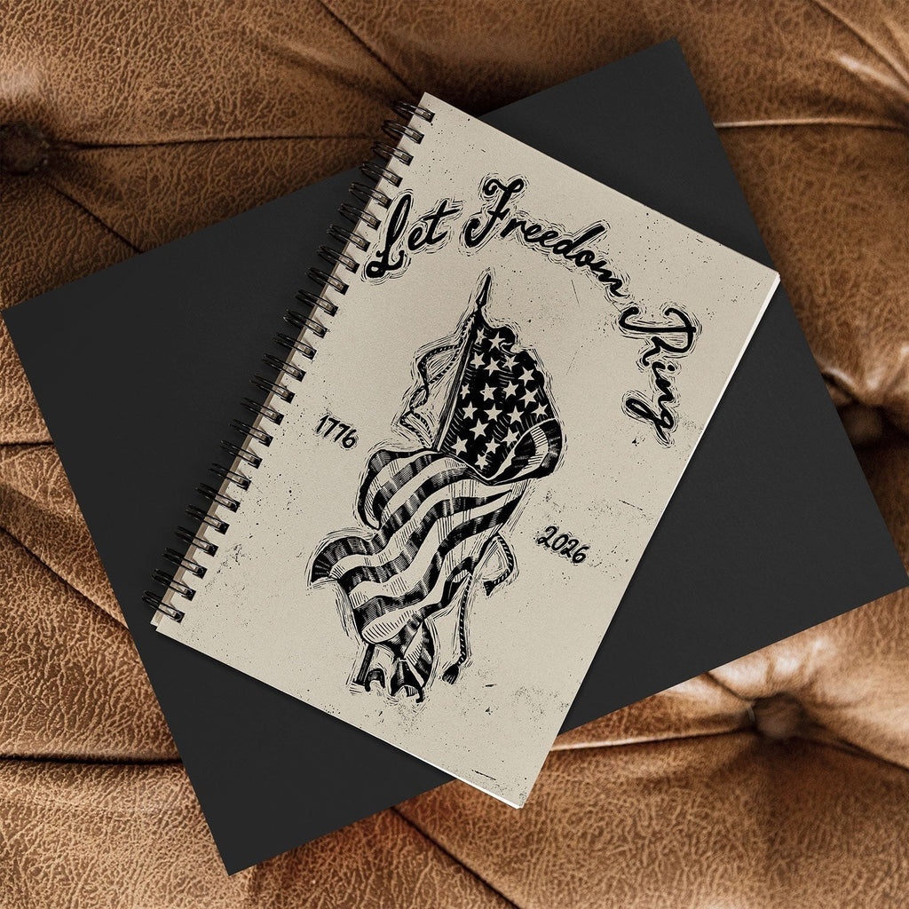 DENY Designs Let Freedom Ring Block Spiral Notebook