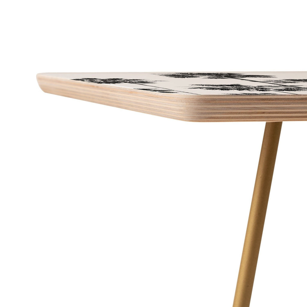 Gal Design Black And White Palms Side Table
