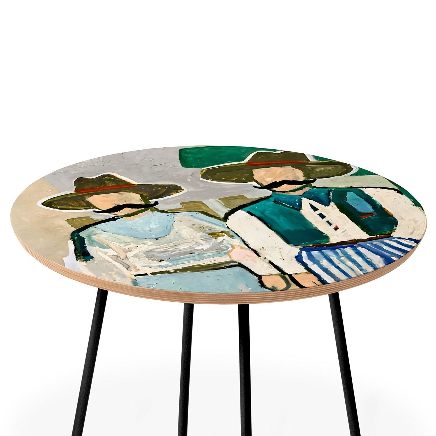83 Oranges Side By Side Cowboy Edition Round Side Table