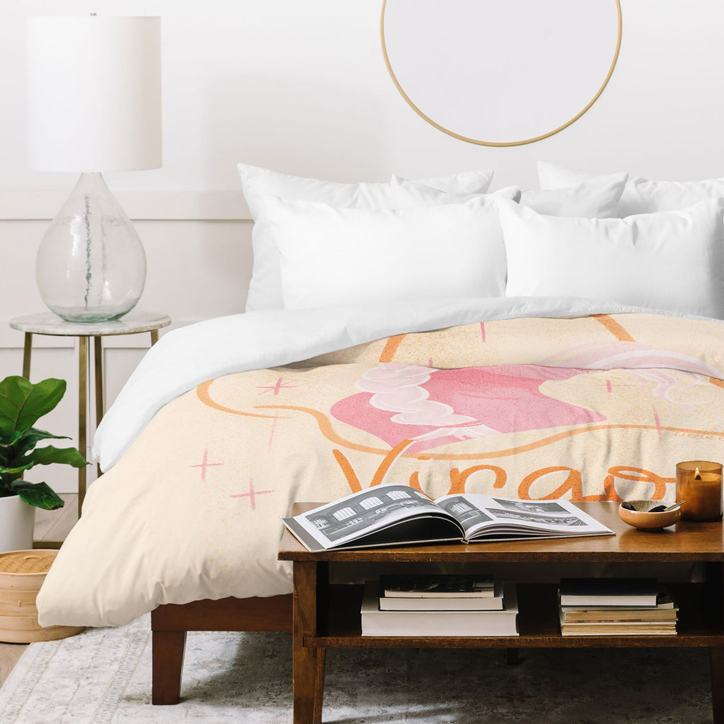 Little Om Zodiac Sign Virgo Duvet Cover