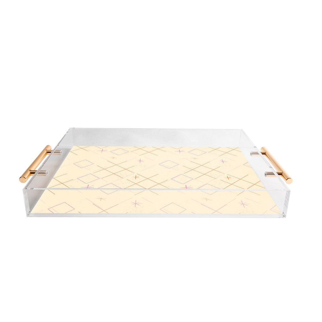 Little Om Starry Web cream Acrylic Tray