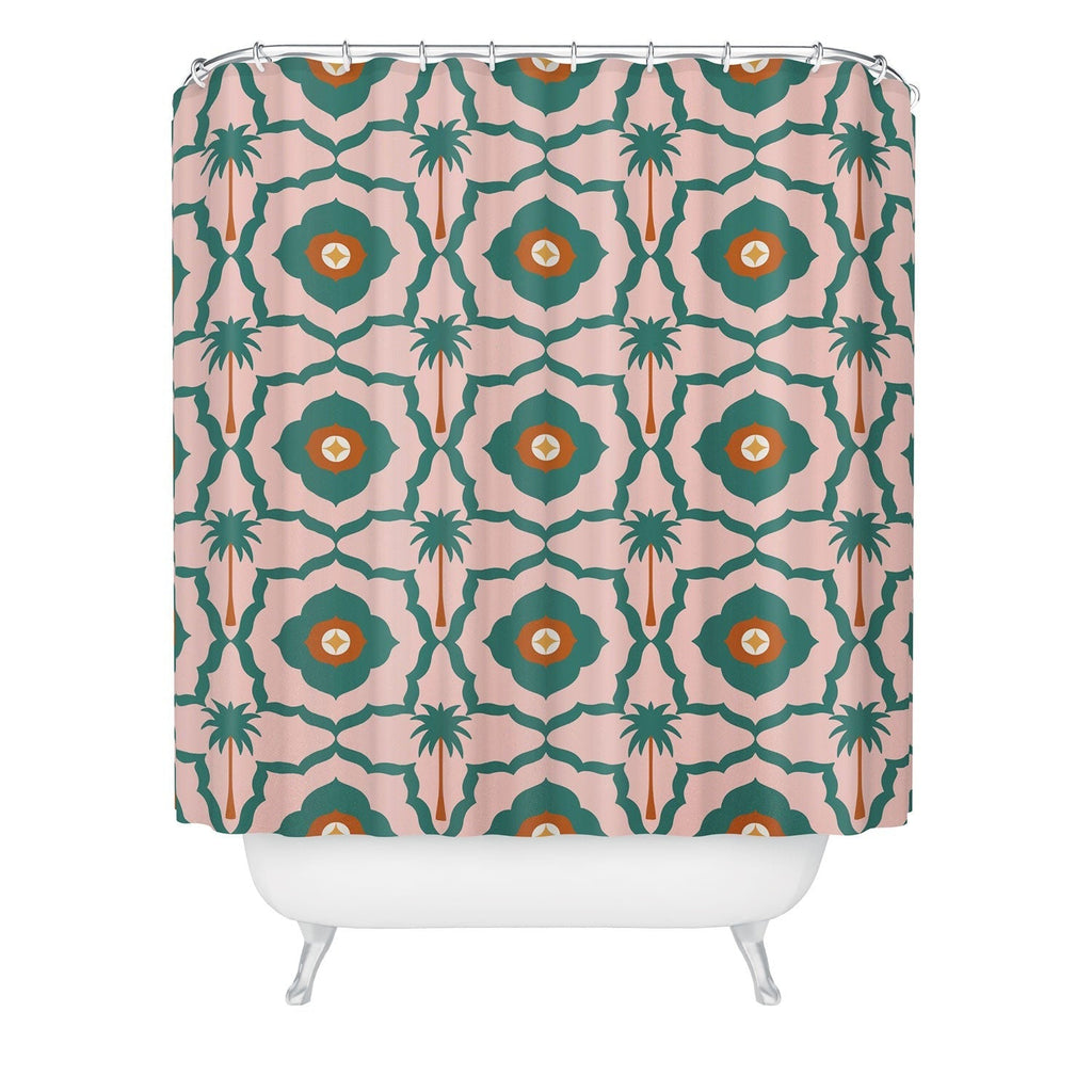 Design by Spark Mid Mod Palm Springs Shower Curtain