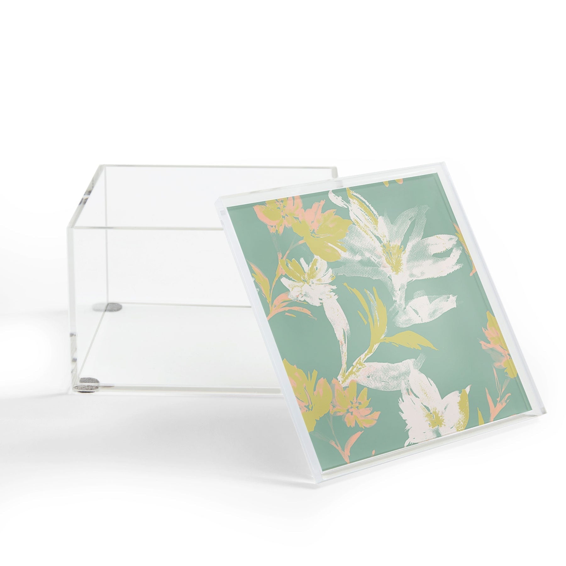 Gabriela Fuente Emma Floral Mint Acrylic Box