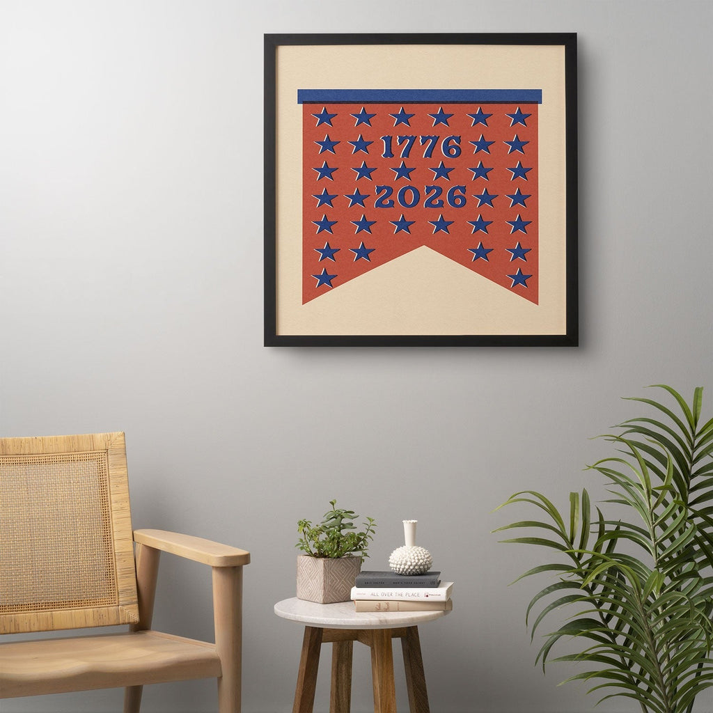 DENY Designs Star Banner Framed Wall Art
