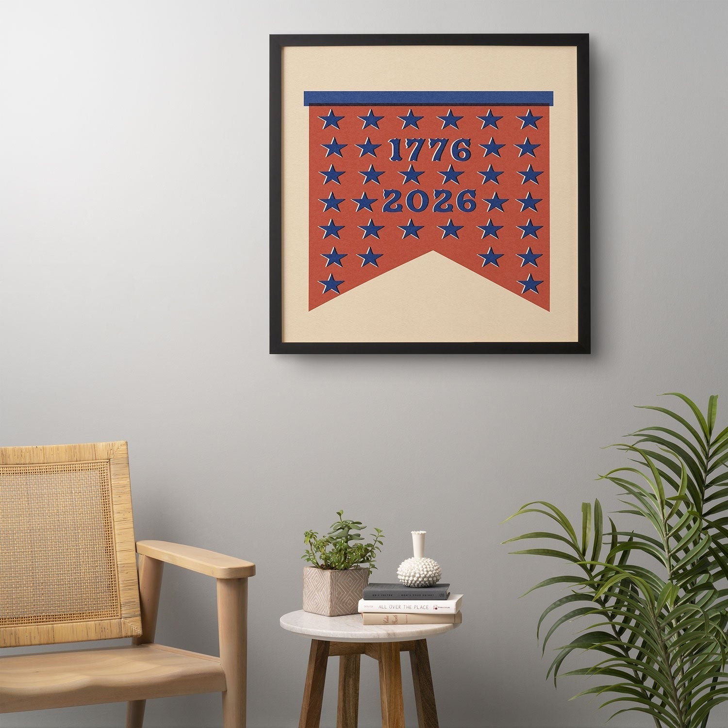 DENY Designs Star Banner Framed Wall Art