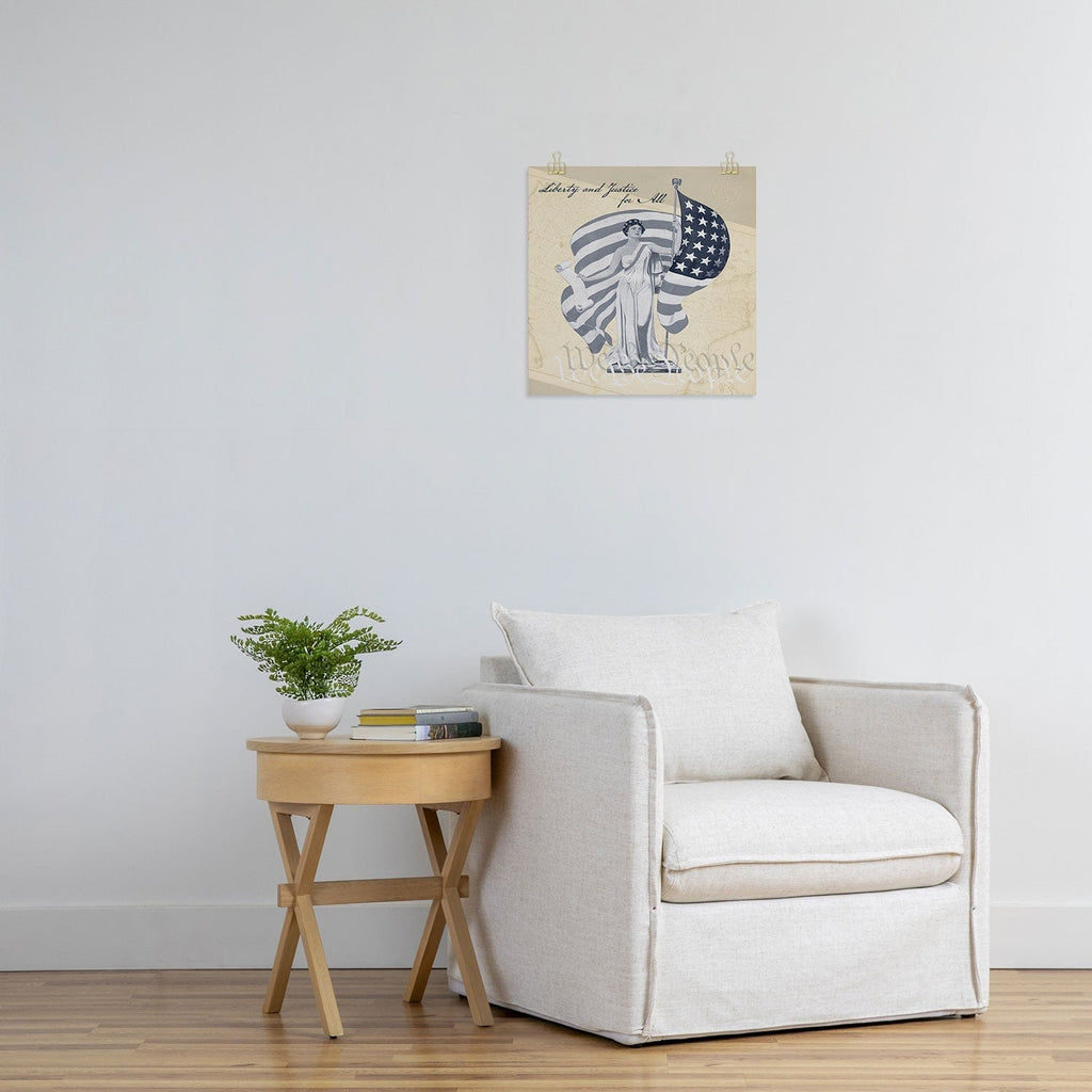 DENY Designs Liberty and Justice Woman Art Print
