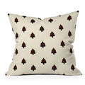 Design by Spark Black And Gold Christmas Tree Outdoor Throw Pillow