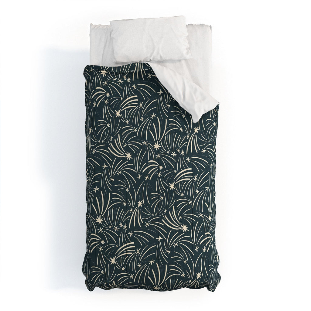 Little Om Pattern Shooting Stars blue Comforter