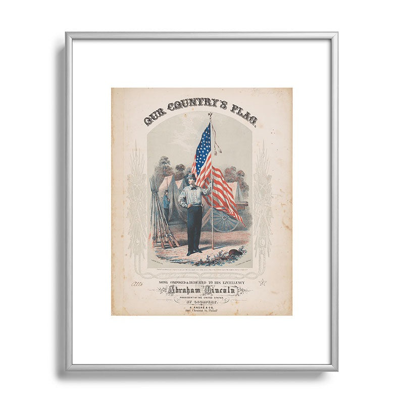 DENY Designs Our Country s Flag Metal Framed Art Print