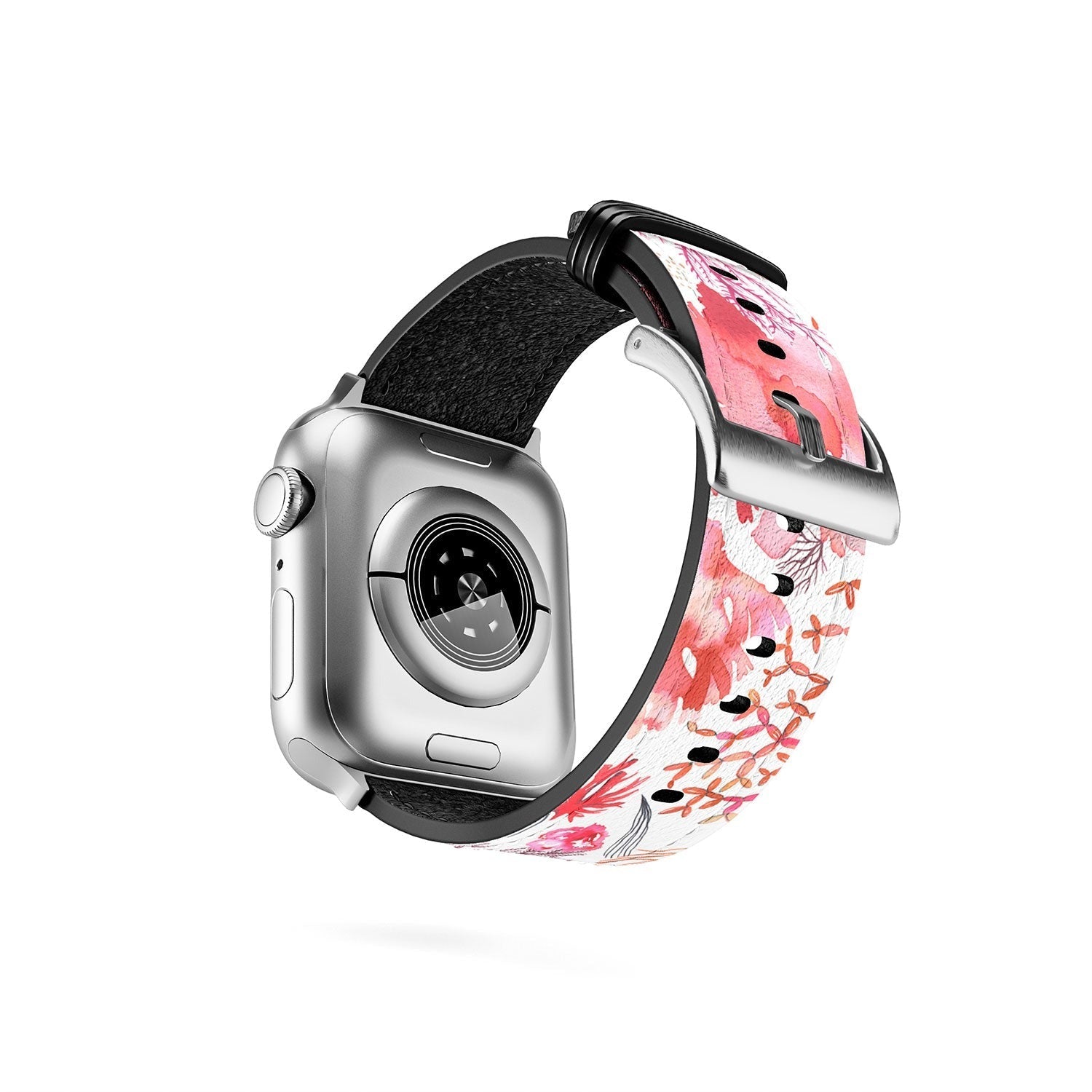 Ninola Design Botanic Retreat Coral Reef Crab Lobster Red Apple Watch Band