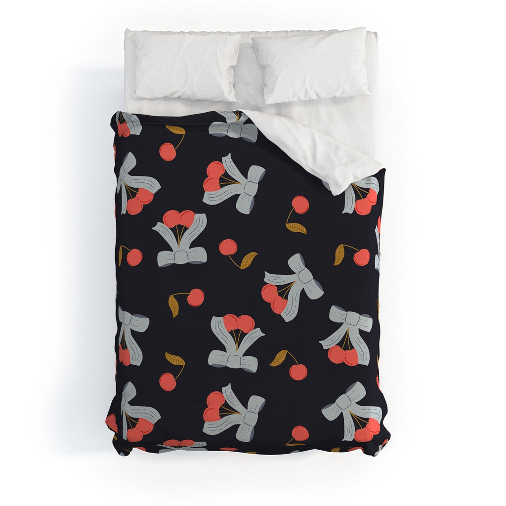 Jennifer Labre Cherries and Bows Duvet Cover