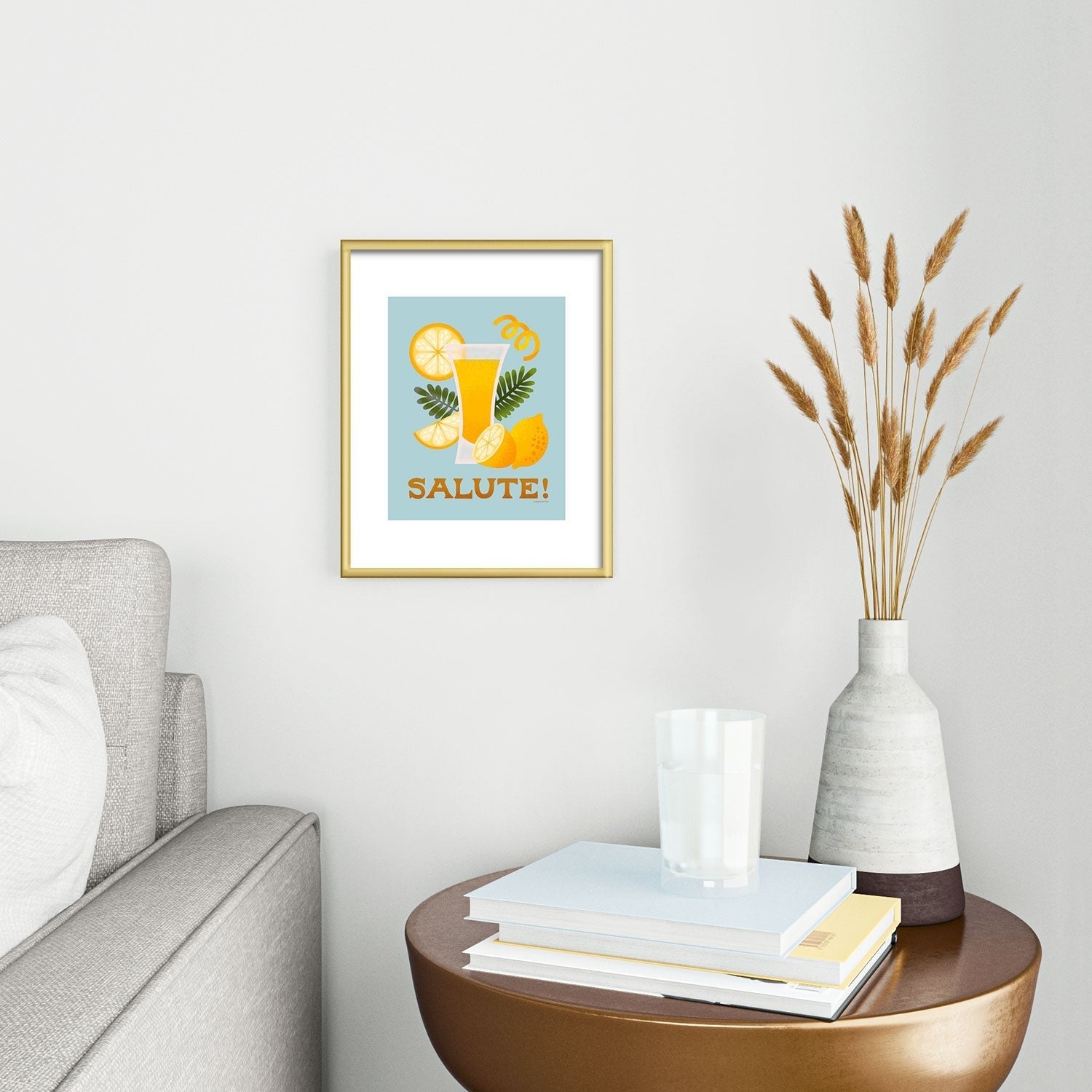 Jessica Molina Limoncello Cocktail Metal Framed Art Print