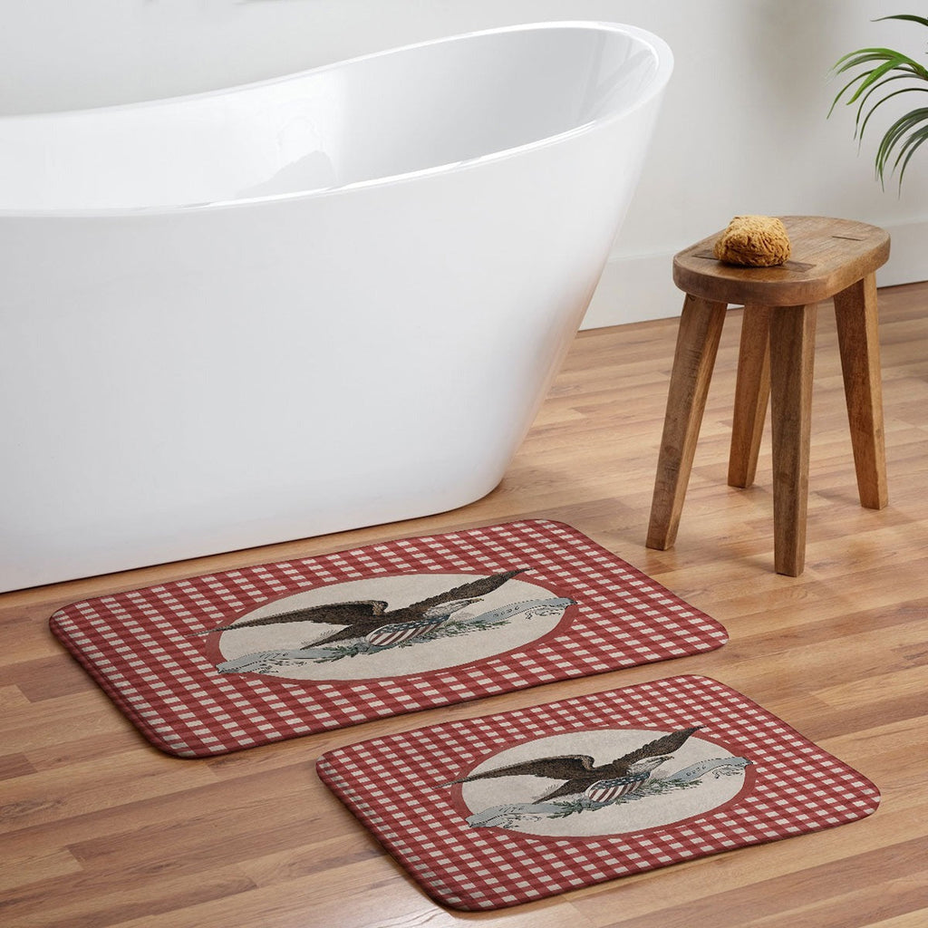 DENY Designs Gingham Eagle Memory Foam Bath Mat