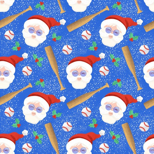 Design by Spark Sporty Baseball Santa Shower Curtain