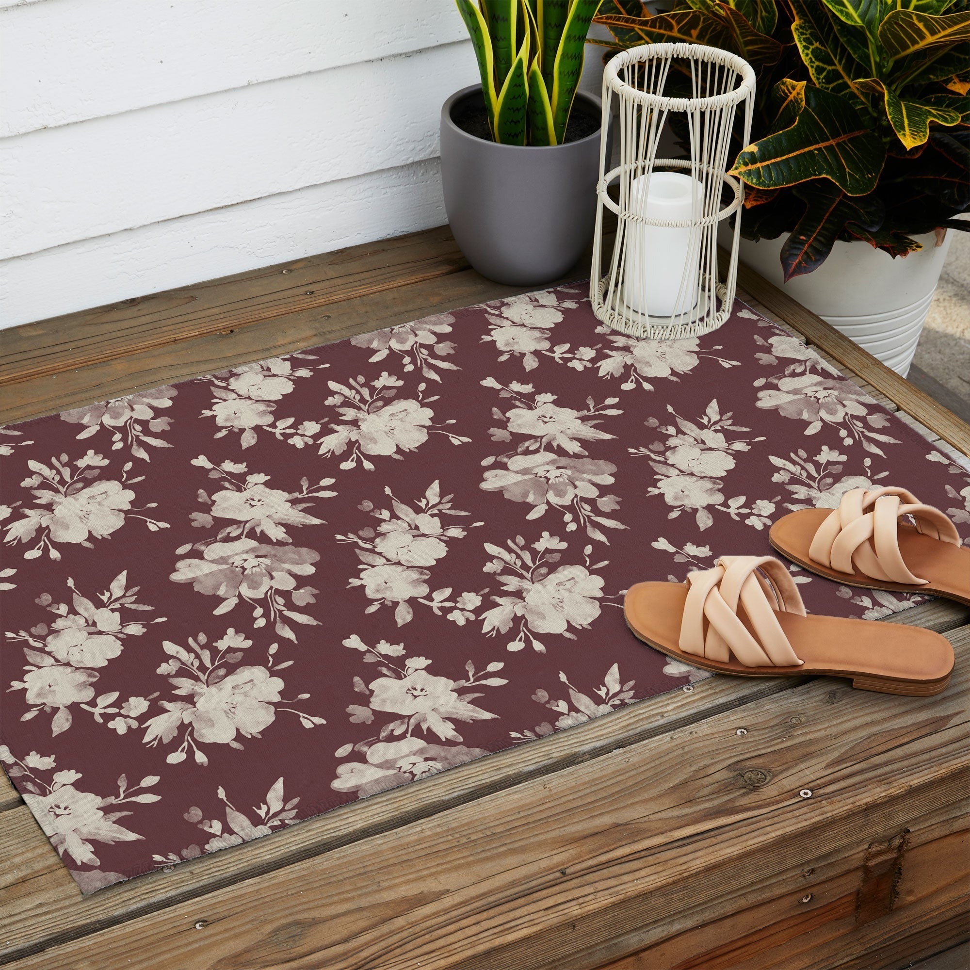 Marta Barragan Camarasa Antique Petal Romance Outdoor Rug