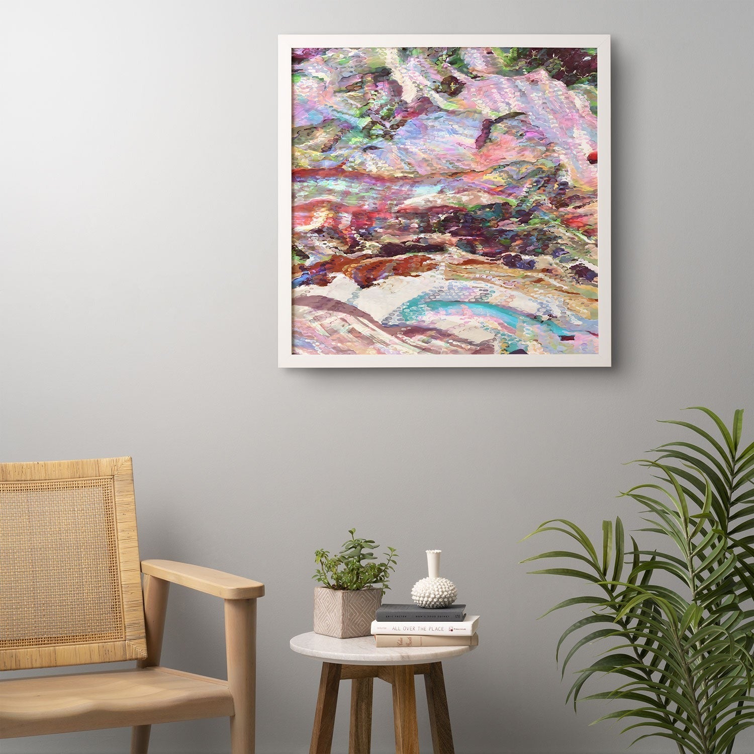 83 Oranges Sequin Haze Framed Wall Art