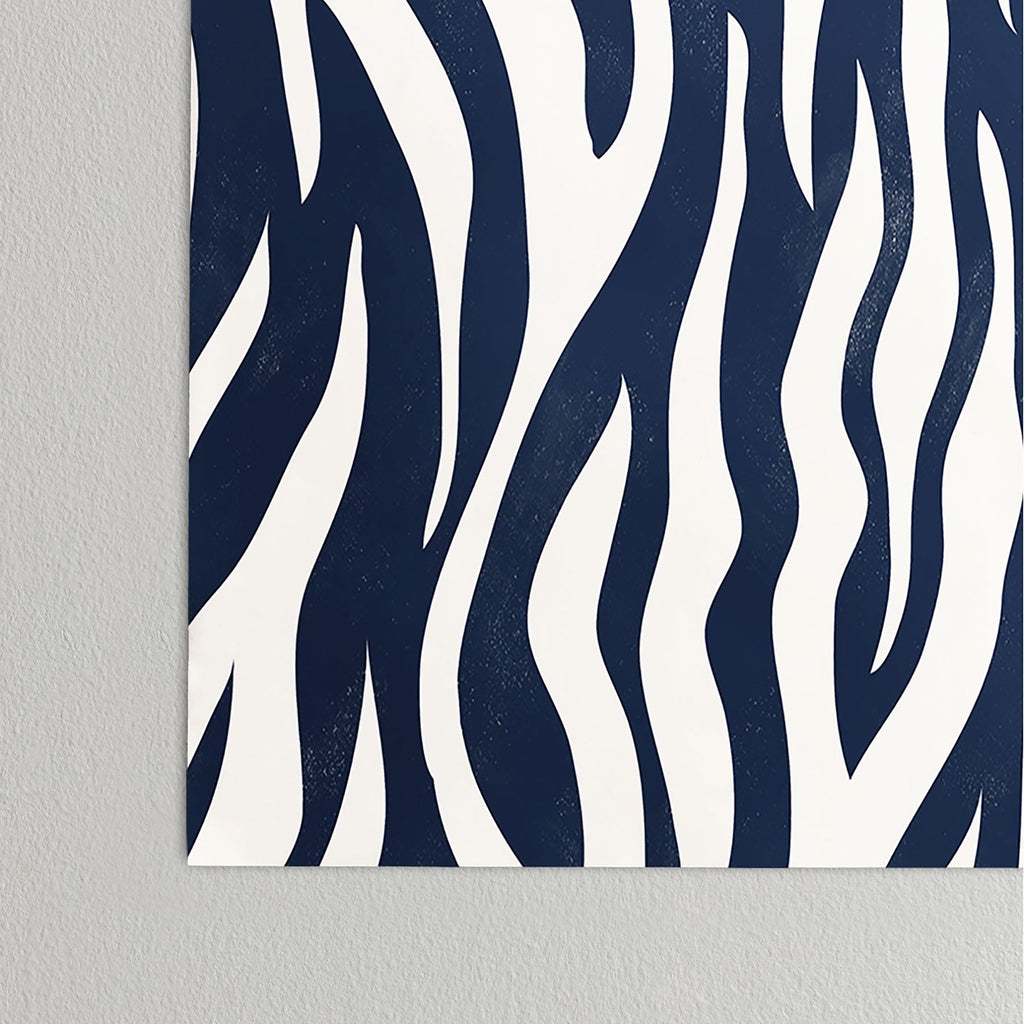 Avenie BR Navy Tiger Stripes Poster