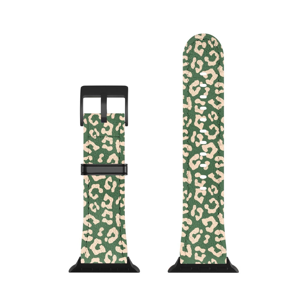 Avenie BR Cheetah Print In Green Apple Watch Band