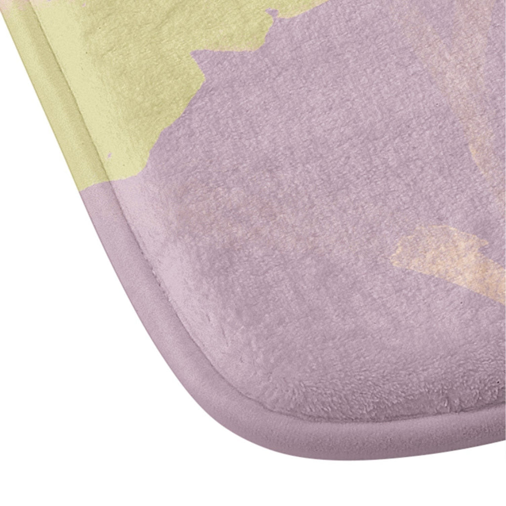 Gabriela Fuente Emma Lilac Floral Memory Foam Bath Mat