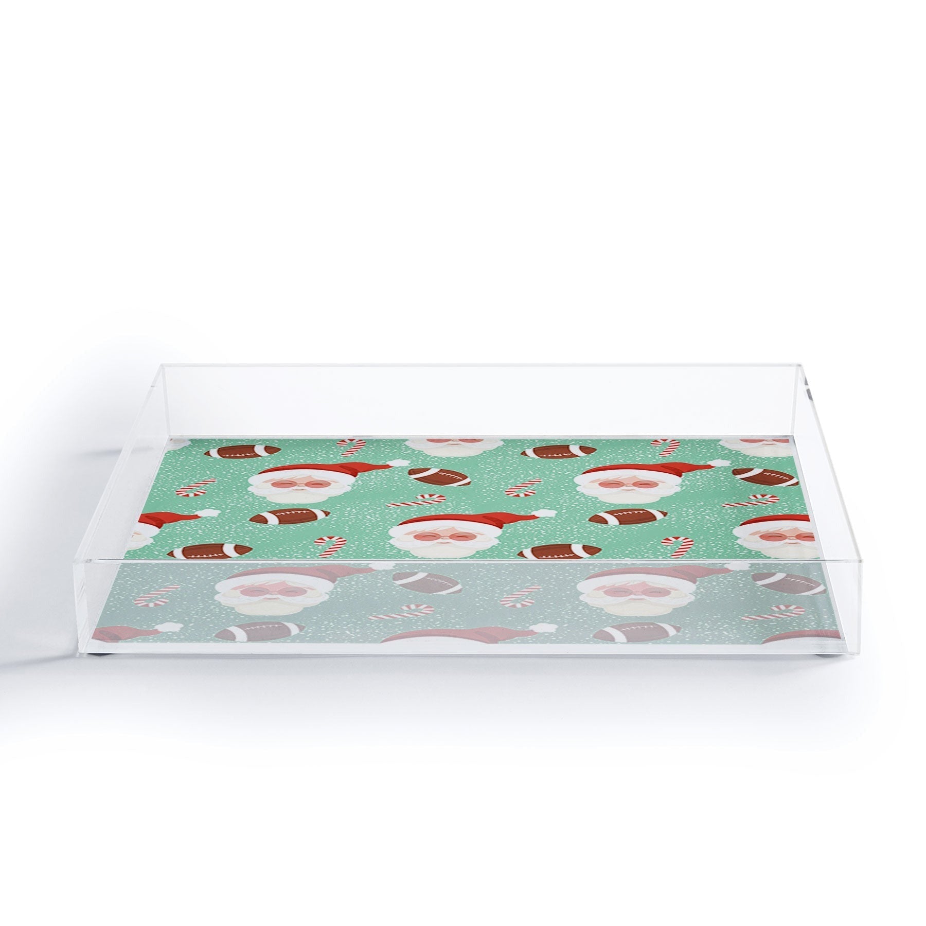 Design by Spark Sporty Football Santa Holiday Acrylic Tray